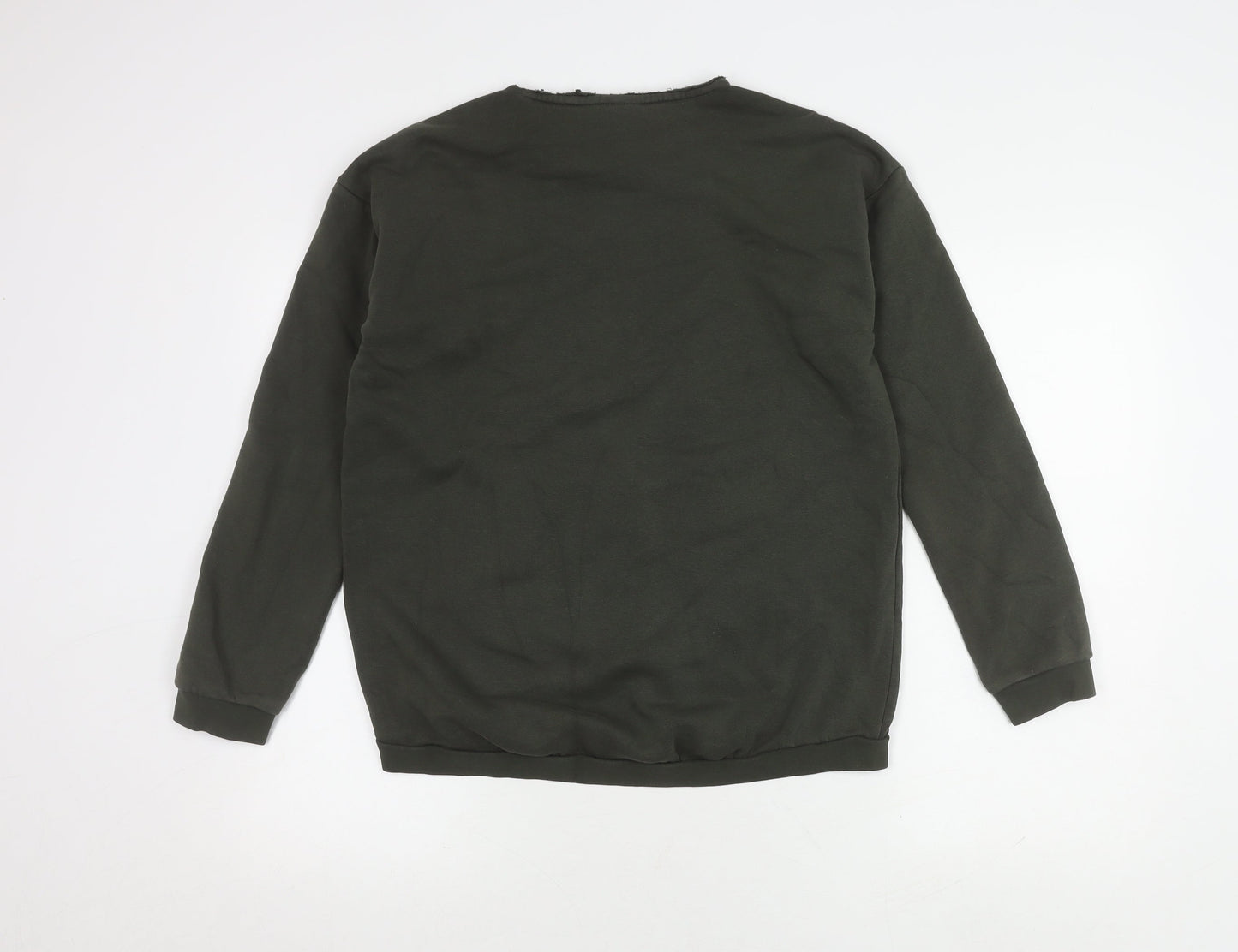 Adidas Unisex XS Green Pullover Sweatshirt with Logo