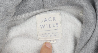 Unisex Adults UK Size 4 Jack Wills Grey Pullover Hoodie