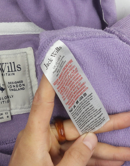 Womens UK Size 12 Jack Wills Purple Pullover Hoodie