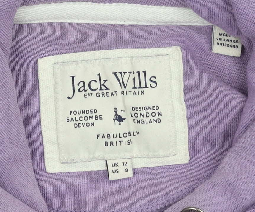 Womens UK Size 12 Jack Wills Purple Pullover Hoodie