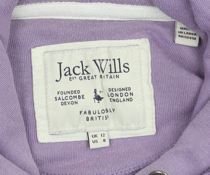 Womens UK Size 12 Jack Wills Purple Pullover Hoodie
