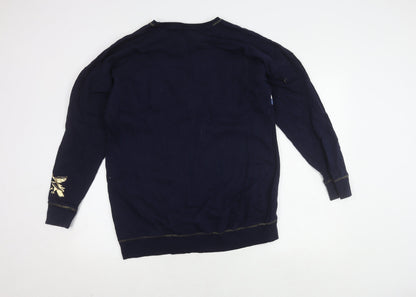 Unisex Adults UK Size 10 Harry Potter Blue Pullover Sweatshirt