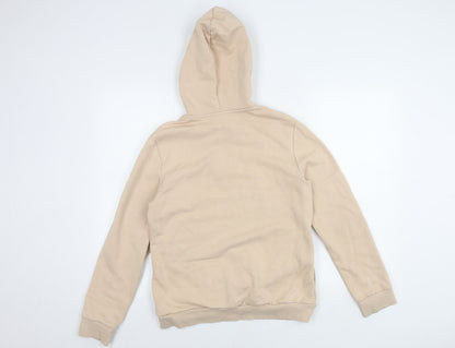 Adidas Women's Beige Hoodie M - Logo, Hooded, Casual