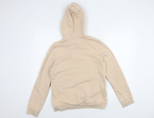 Adidas Women's Beige Hoodie M - Logo, Hooded, Casual