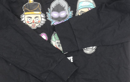 Fortnite Boys Black Pullover Sweatshirt 12Y Graphic Print