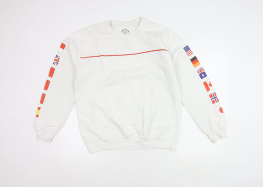Urban Outfitters Men's White Flag Graphic Sweatshirt M