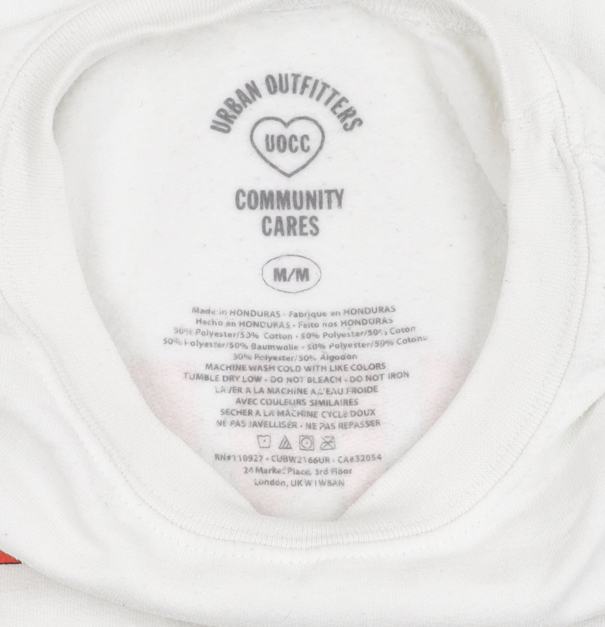 Urban Outfitters Men's White Flag Graphic Sweatshirt M