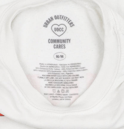 Urban Outfitters Men's White Flag Graphic Sweatshirt M