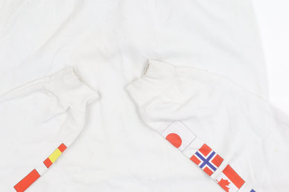 Urban Outfitters Men's White Flag Graphic Sweatshirt M