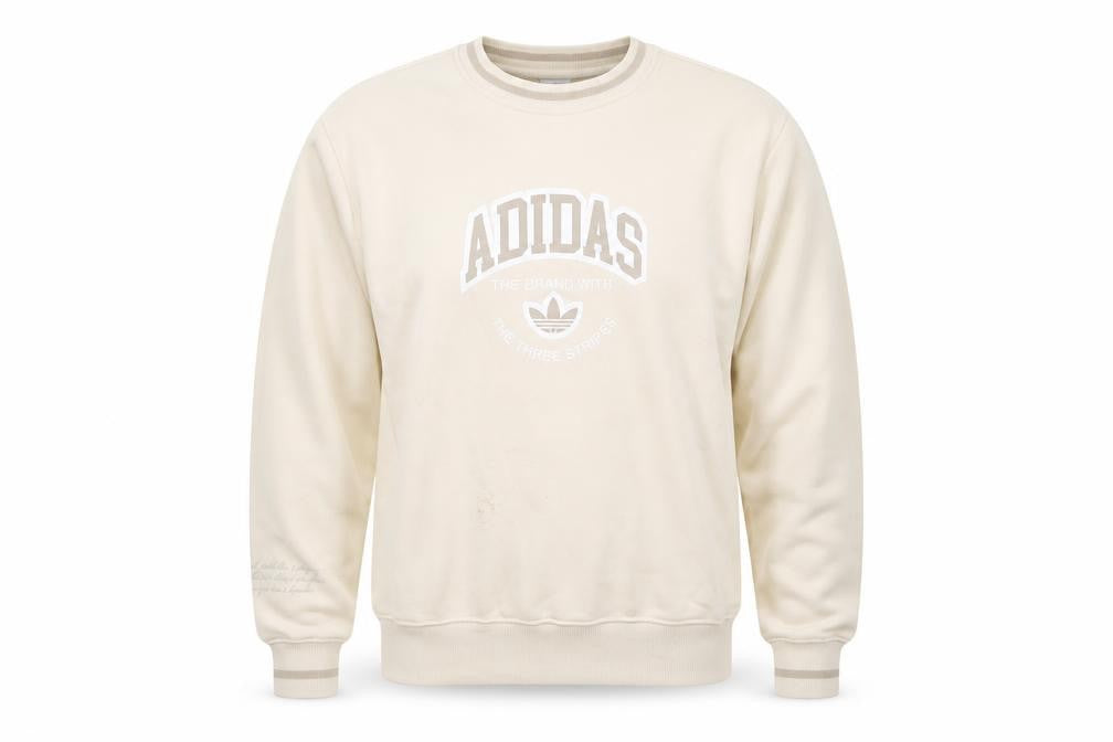 Mens UK Size M adidas Beige Pullover Sweatshirt