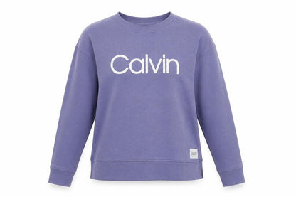 Womens UK Size M Calvin Klein Purple 1/4 Zip Sweatshirt
