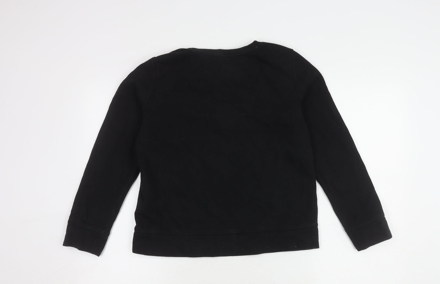 Gap Girls Black Pullover Sweatshirt, Size 14Y, Logo Accent