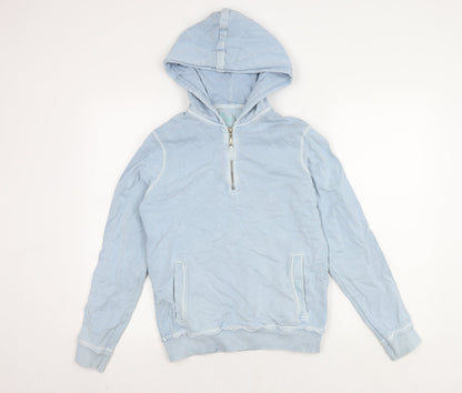 Womens UK Size 10 Fat Face Blue Full Zip Hoodie