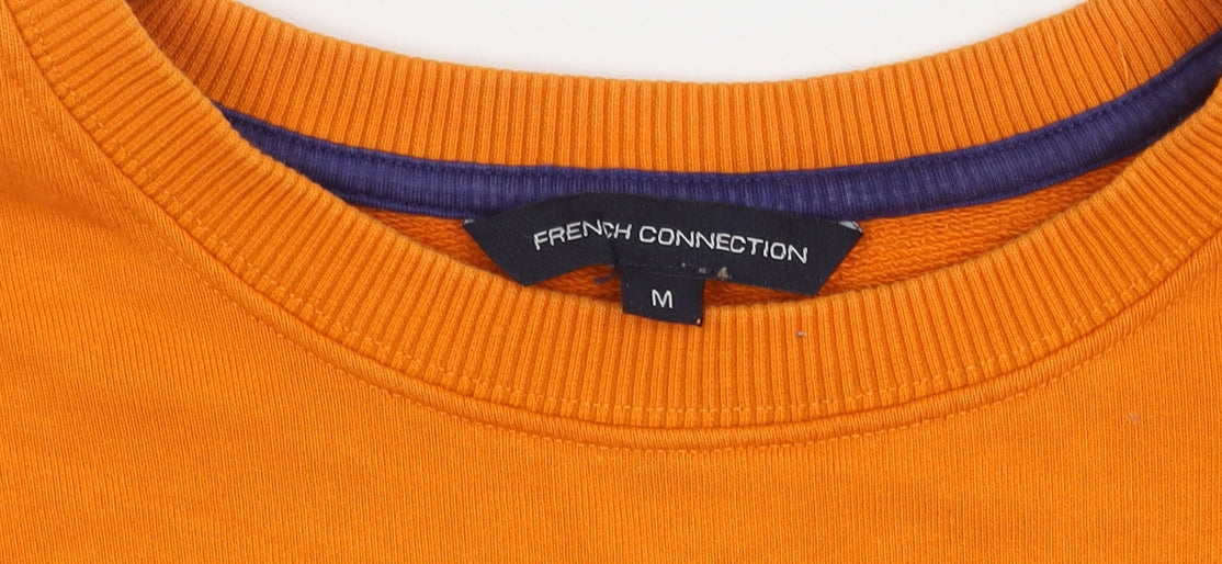 Womens UK Size M French Connection Orange Pullover Jumper