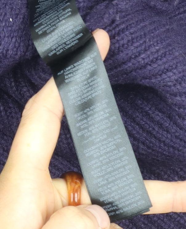 Jasper Conran Women's Purple Wool Blend Jumper Size 18