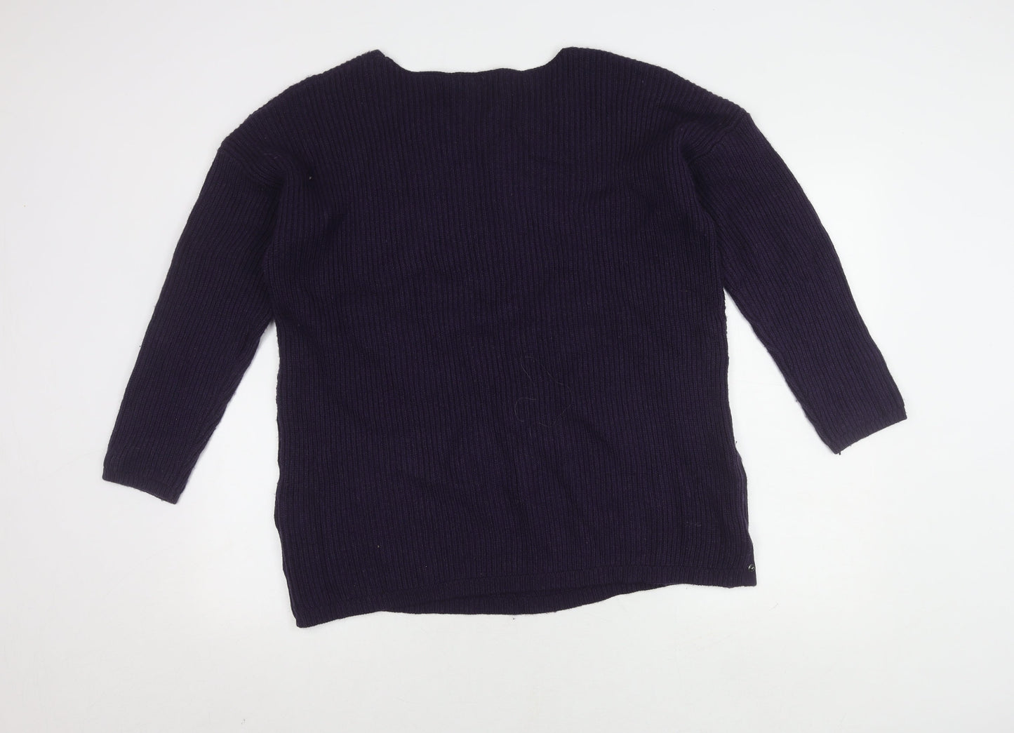 Jasper Conran Women's Purple Wool Blend Jumper Size 18