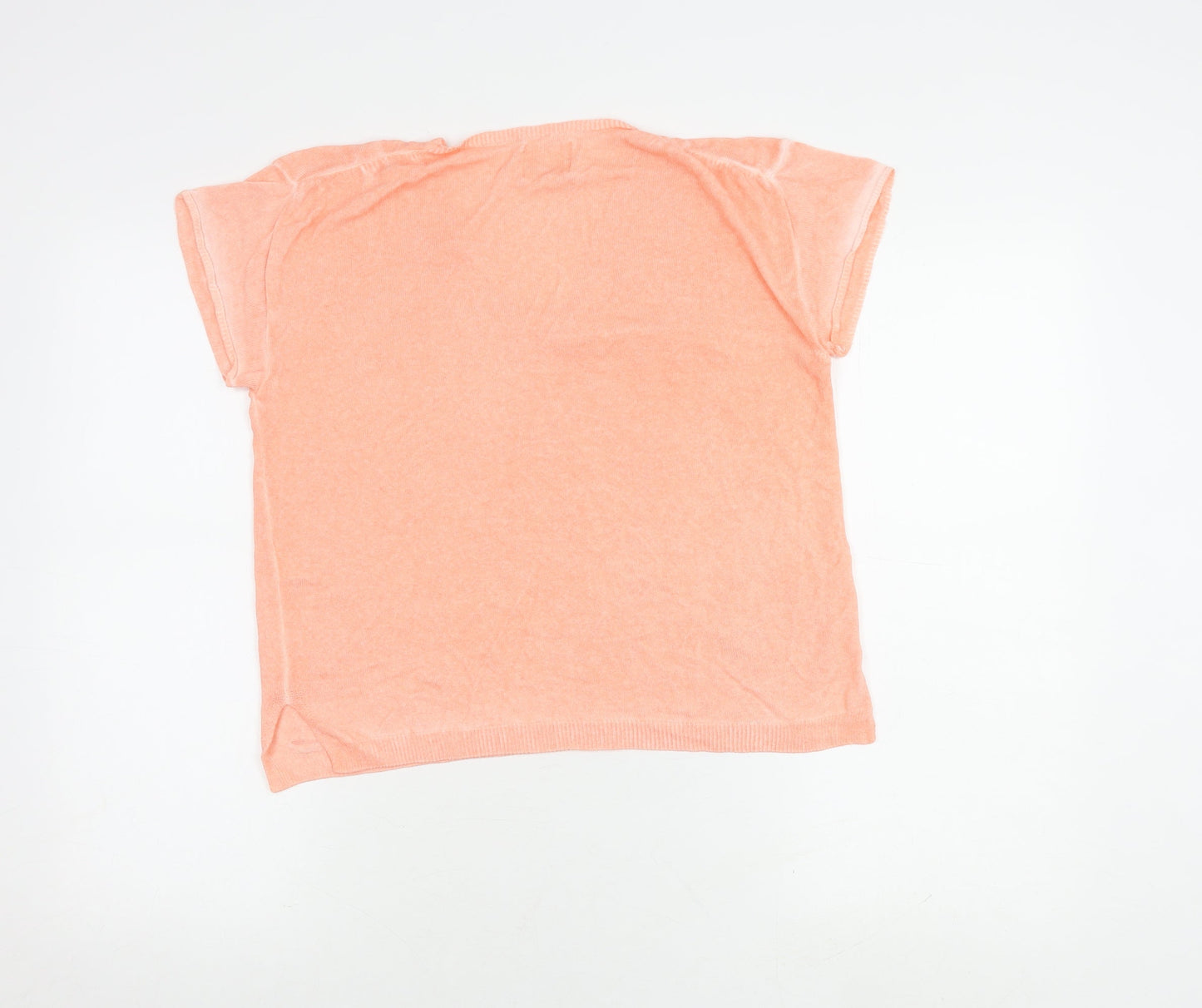 ANDAM Women's Pink V-Neck T-Shirt - Size 10 Casual Wear