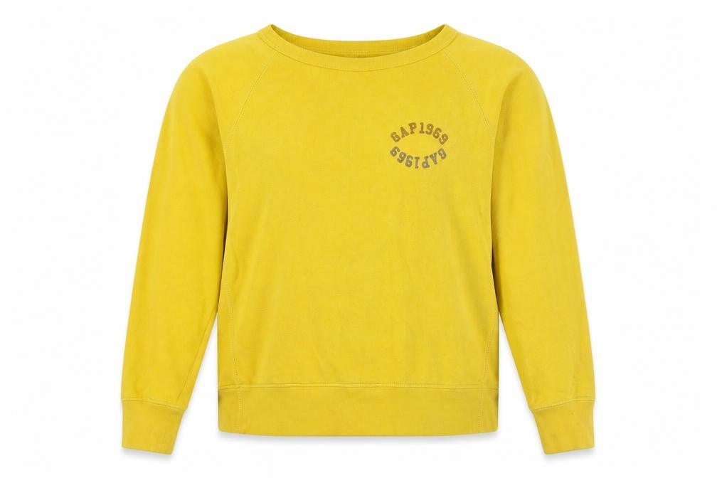 Womens UK Size M Gap Yellow Pullover Sweatshirt