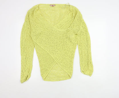 Joe Browns Women's Green Wrap Jumper Size 16 V-Neck