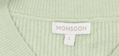 Womens UK Size L Monsoon Green Pullover Jumper