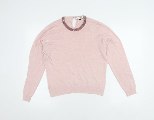 Austin Reed Women's Pink M Crew Neck Jumper