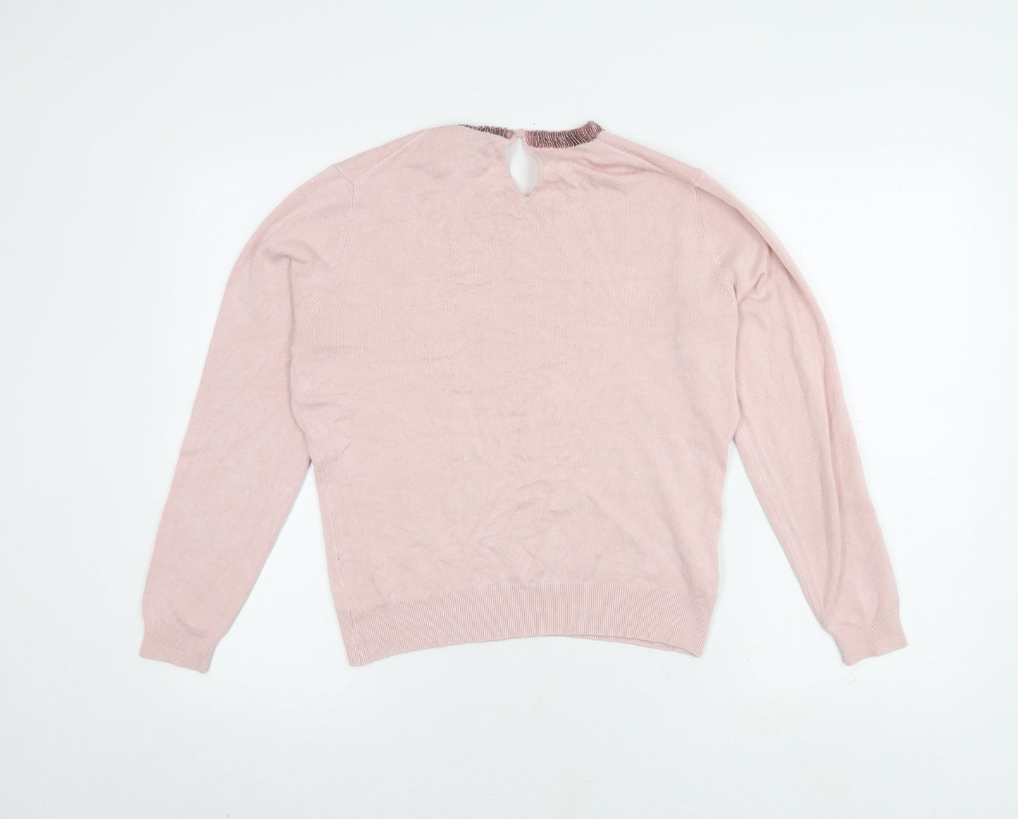 Austin Reed Women's Pink M Crew Neck Jumper