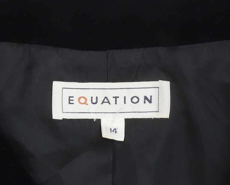 Womens UK Size 14 Equation Regular Black Suit Jacket