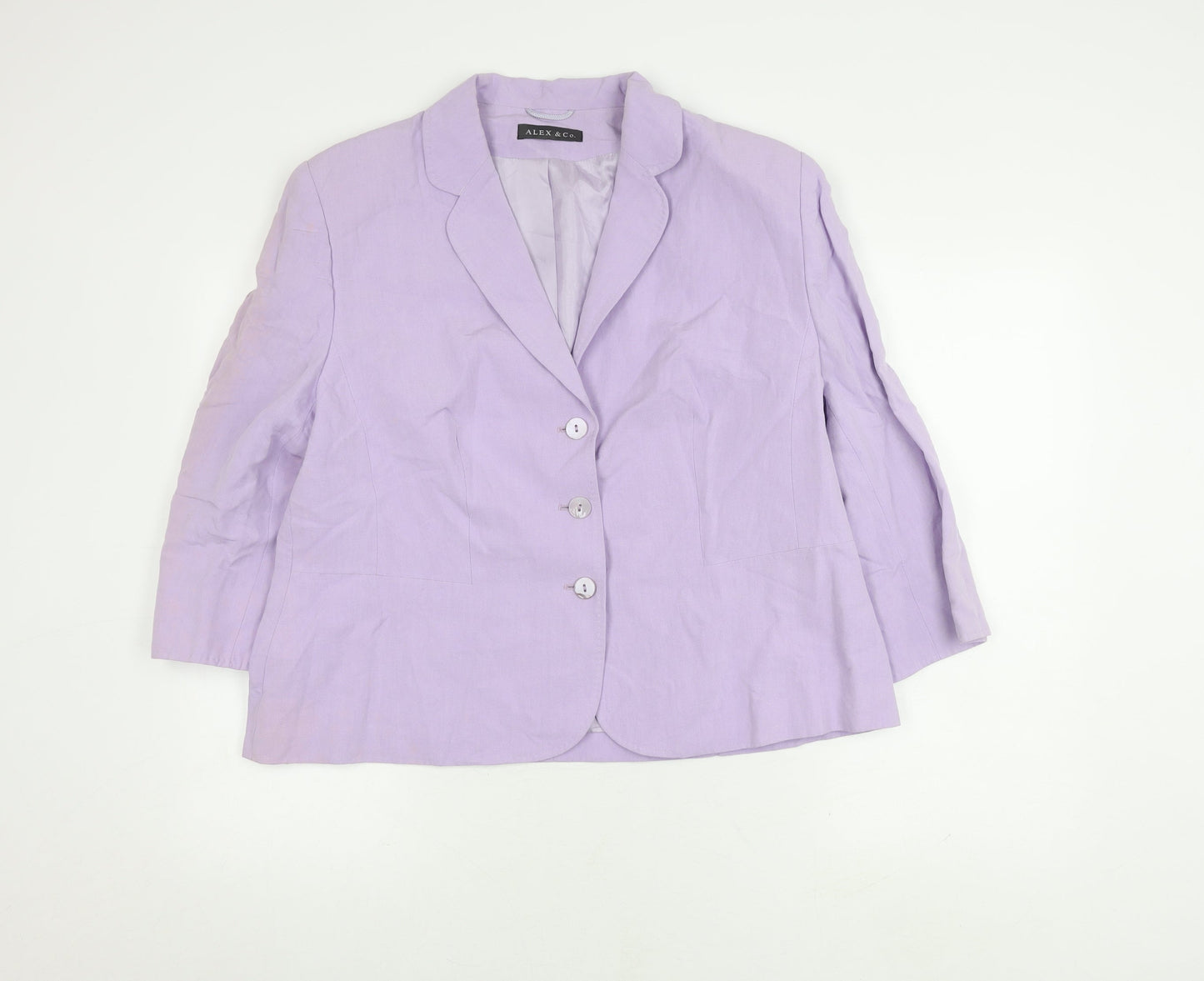Womens UK Size 20 Alex & Co. Regular Purple Blazer