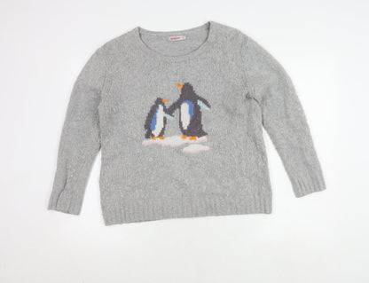 Womens UK Size M Cath Kidston Grey Pullover Jumper
