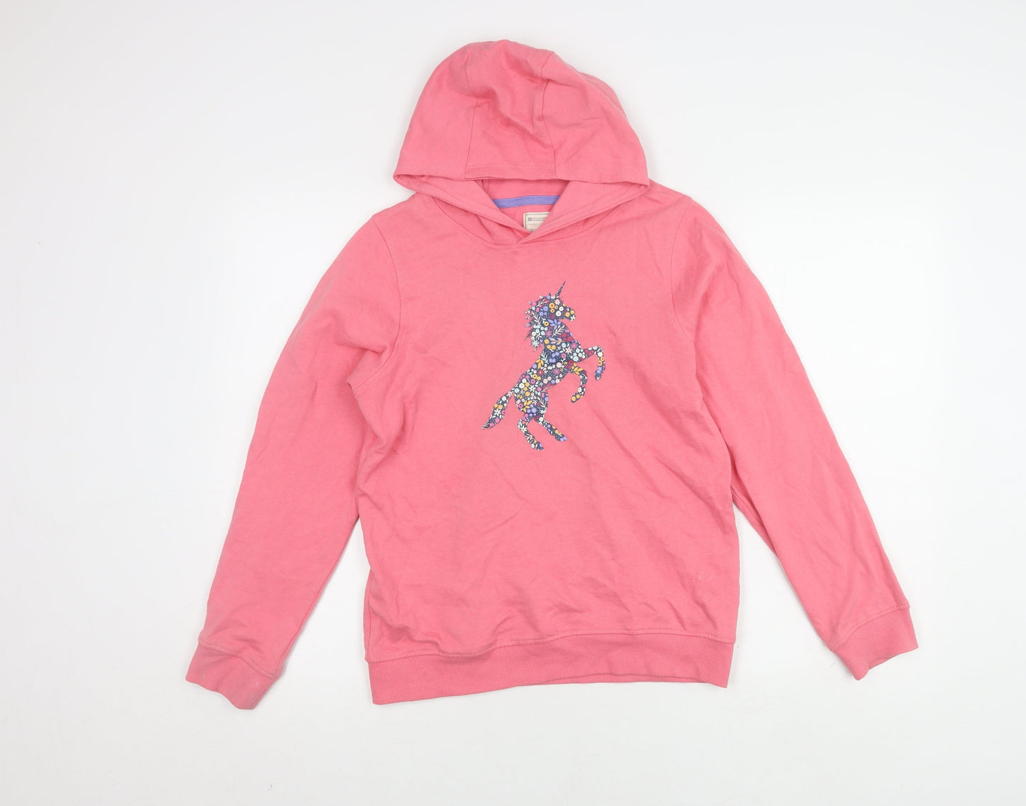 Mountain Warehouse Girls Pink Hoodie 13 Yrs Unicorn Graphic