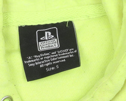Mens UK Size S PlayStation Green Pullover Hoodie