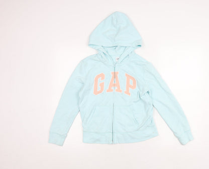 GAP Kids Girls Blue Hooded Basic Jacket 10-11 Years
