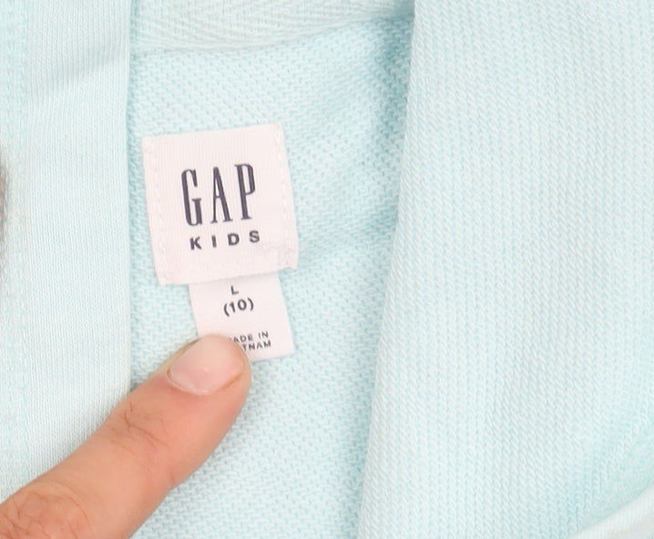 GAP Kids Girls Blue Hooded Basic Jacket 10-11 Years