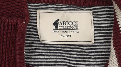 Gabicci Men's Red 2XL Pullover Cable Knit Jumper