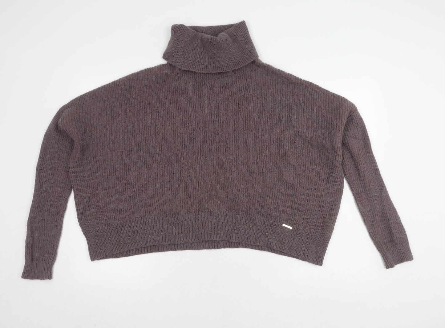 Abercrombie & Fitch Women's Brown Roll Neck Pullover Jumper S