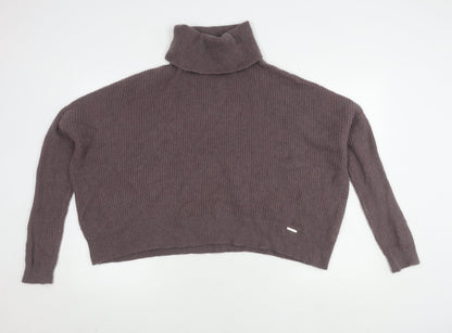 Abercrombie & Fitch Women's Brown Roll Neck Pullover Jumper S