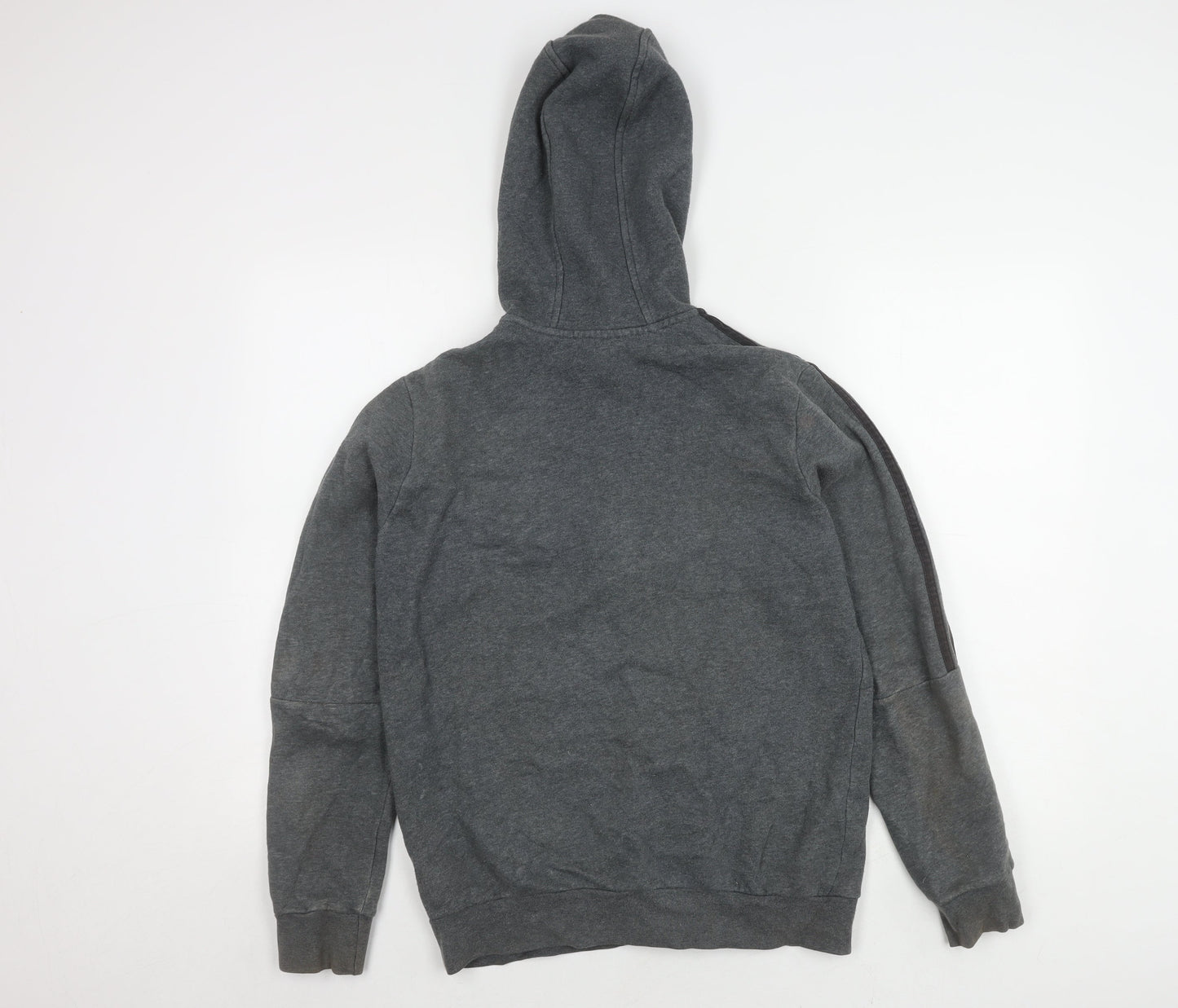 Adidas Men's Grey Hooded Jacket, Size M