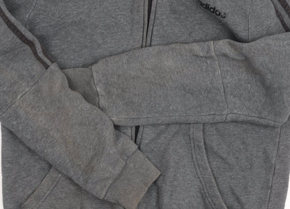 Adidas Men's Grey Hooded Jacket, Size M