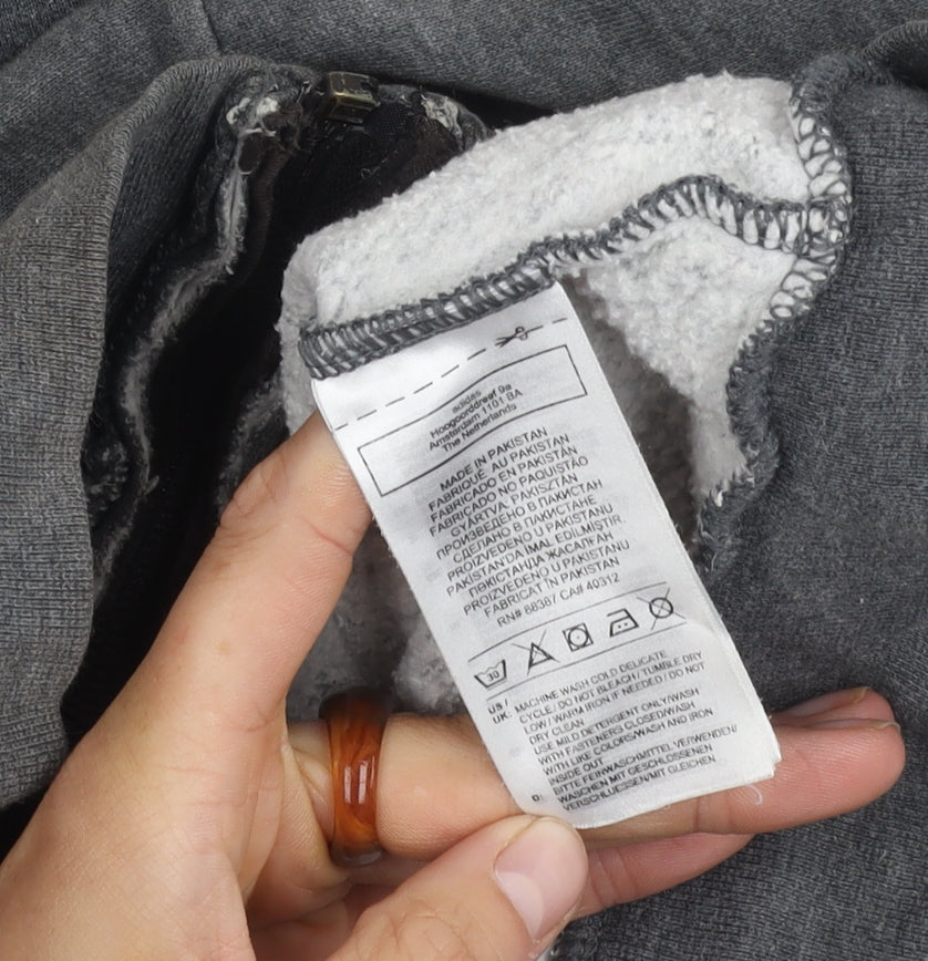 Adidas Men's Grey Hooded Jacket, Size M