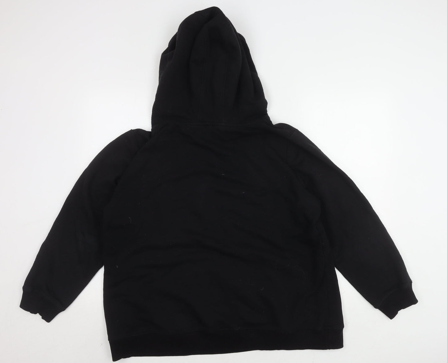 Ocean Sportswear Unisex Black Hoodie, Size 22/24, Drawstring