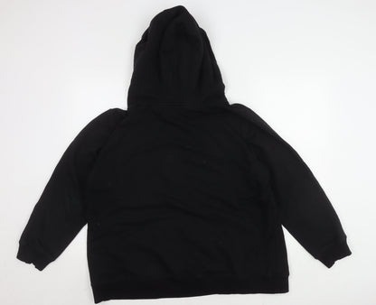 Ocean Sportswear Unisex Black Hoodie, Size 22/24, Drawstring