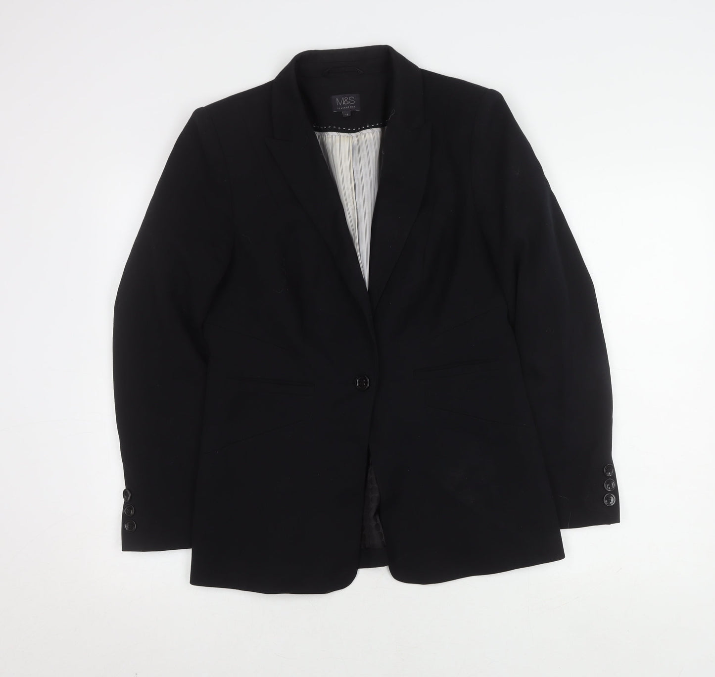 Marks and Spencer Women's Black 12 Blazer, Classic Style