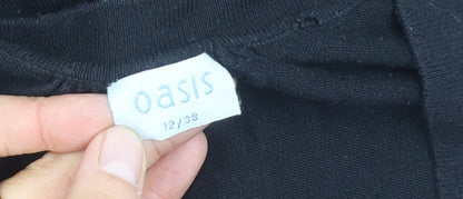 Womens UK Size 12 Oasis Black Cardigan Jumper
