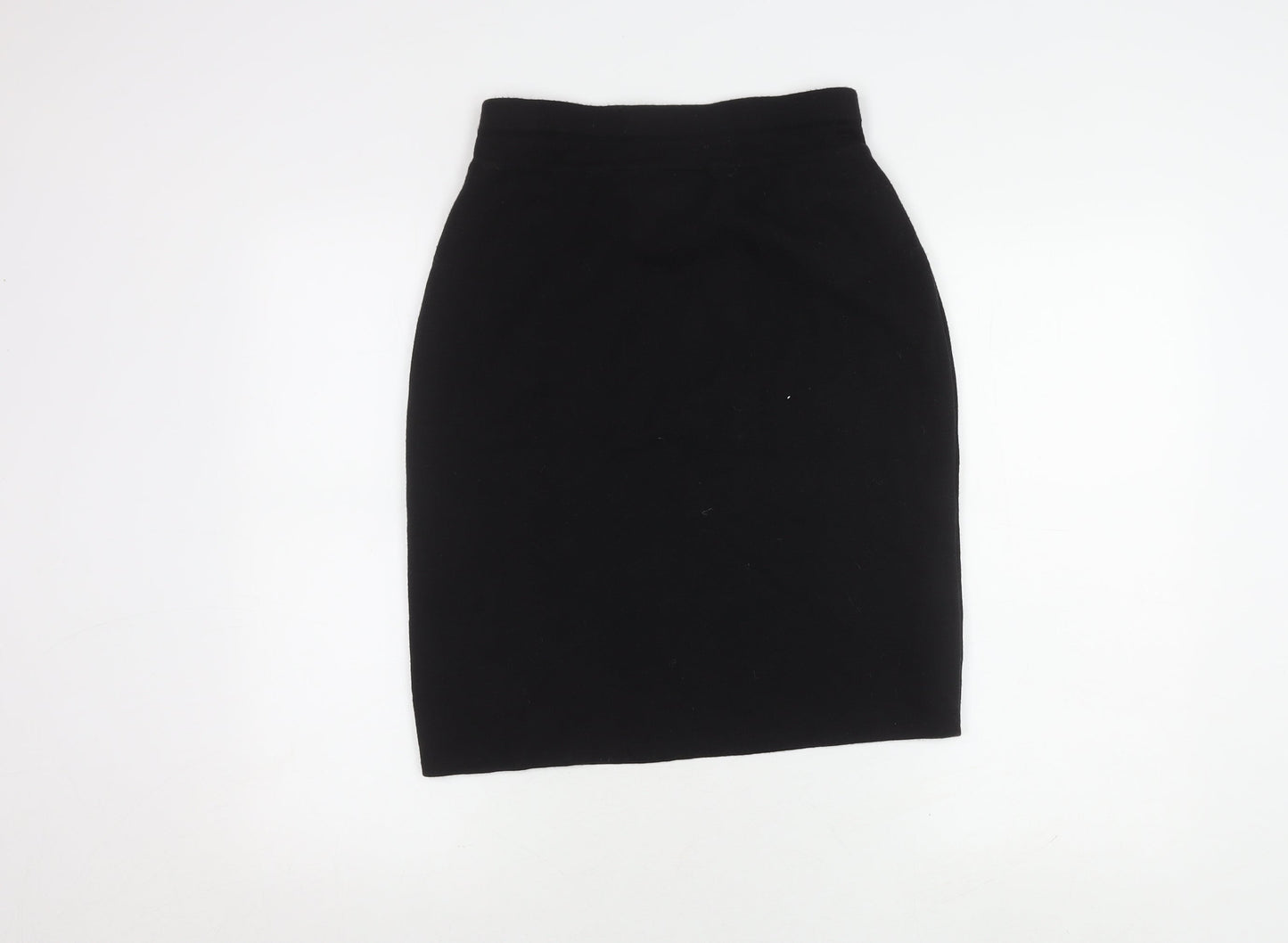 San Martino Women's Black Pencil Skirt, Size 12, Wool Blend