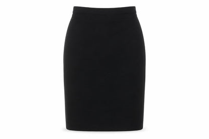 San Martino Women's Black Pencil Skirt, Size 12, Wool Blend