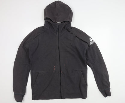 Adidas Men's Black Basic Hooded Jacket Size L