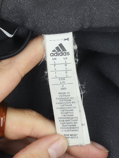 Adidas Men's Black Basic Hooded Jacket Size L