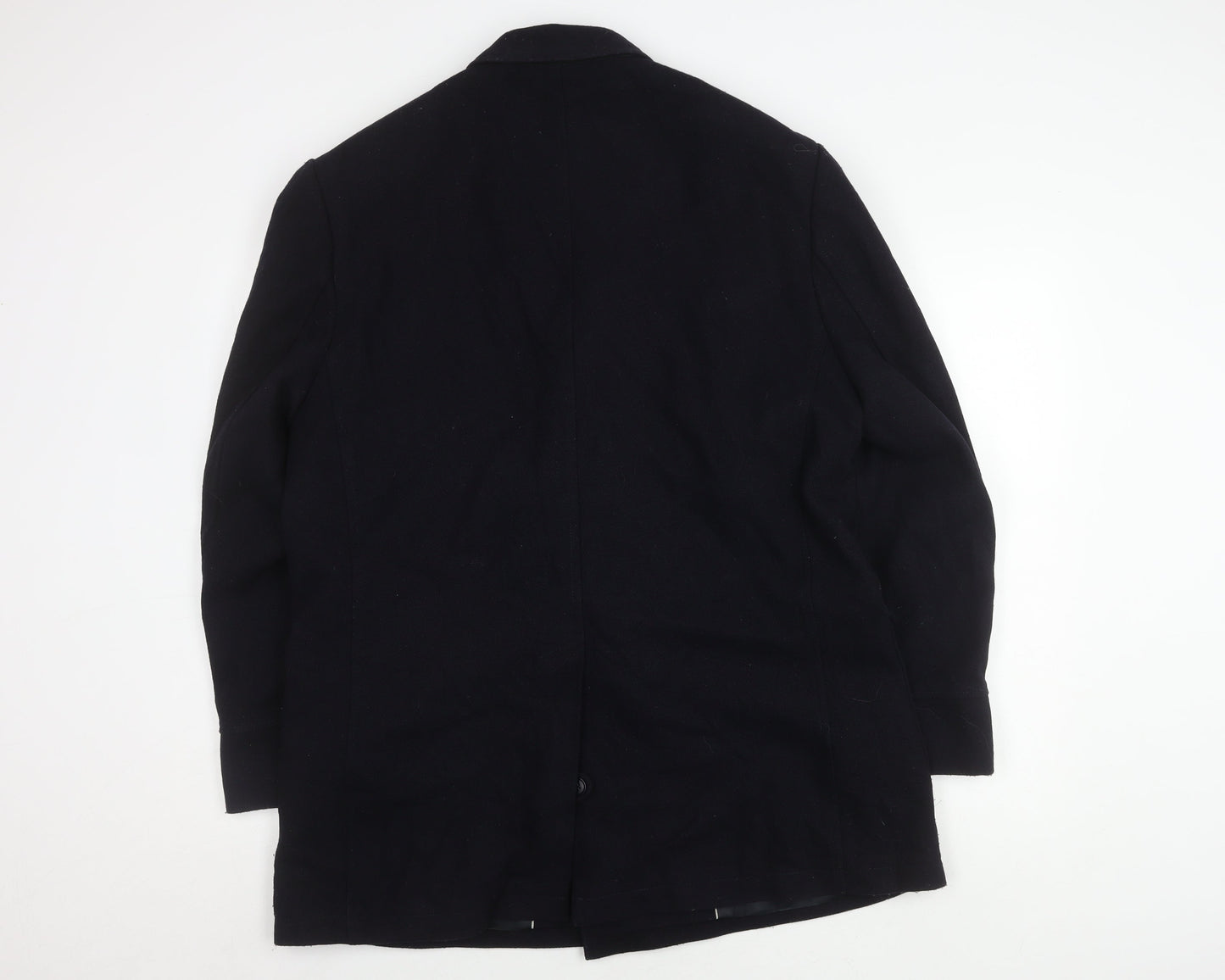 Mens UK Size Regular Jeff Banks Black Overcoat