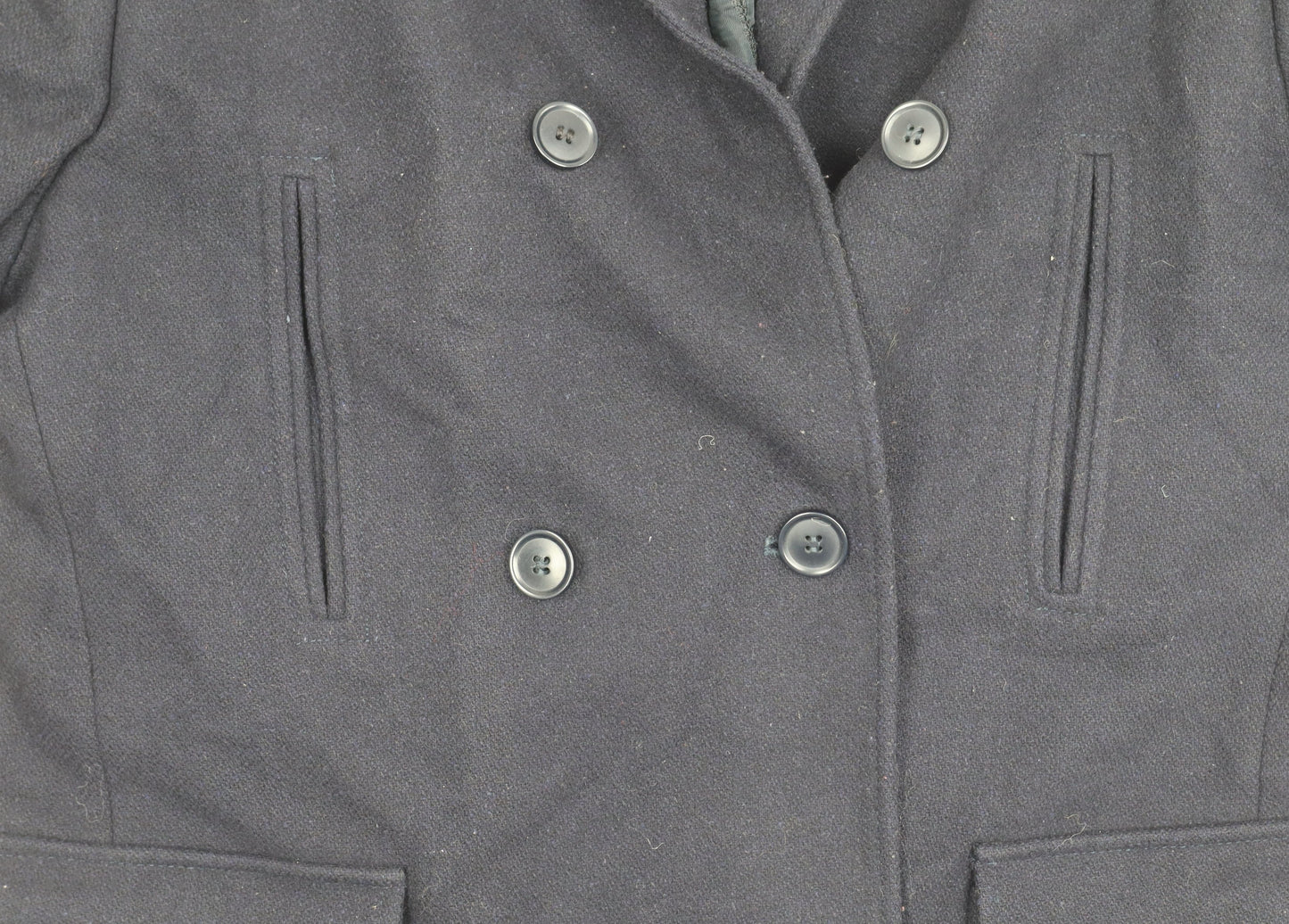 Mens UK Size Regular Jeff Banks Black Overcoat