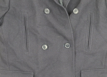 Mens UK Size Regular Jeff Banks Black Overcoat